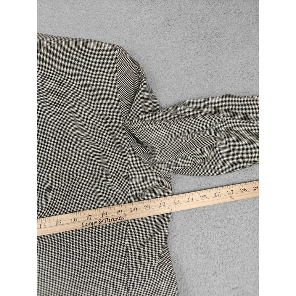 Vintage Lauren Ralph Lauren Blazer Mens‎ 42L Beige Check Wool Sport Coat Jacket